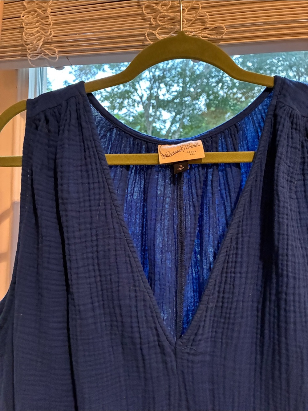 Universal Thread Blue Purple Cotton Dress - Picture 6 of 7